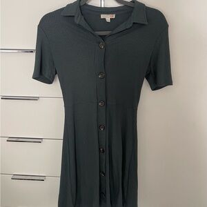 Gianni Bini Forest Green Ribbed Dress